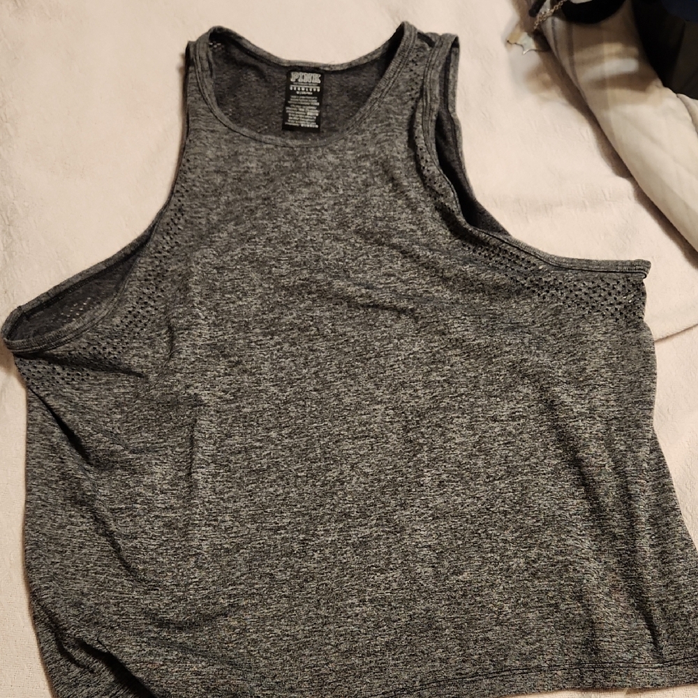 PINK Victoria's Secret Charcoal Tank Top